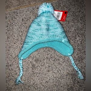 Brand New The North Face Teal Knit Kids Hat